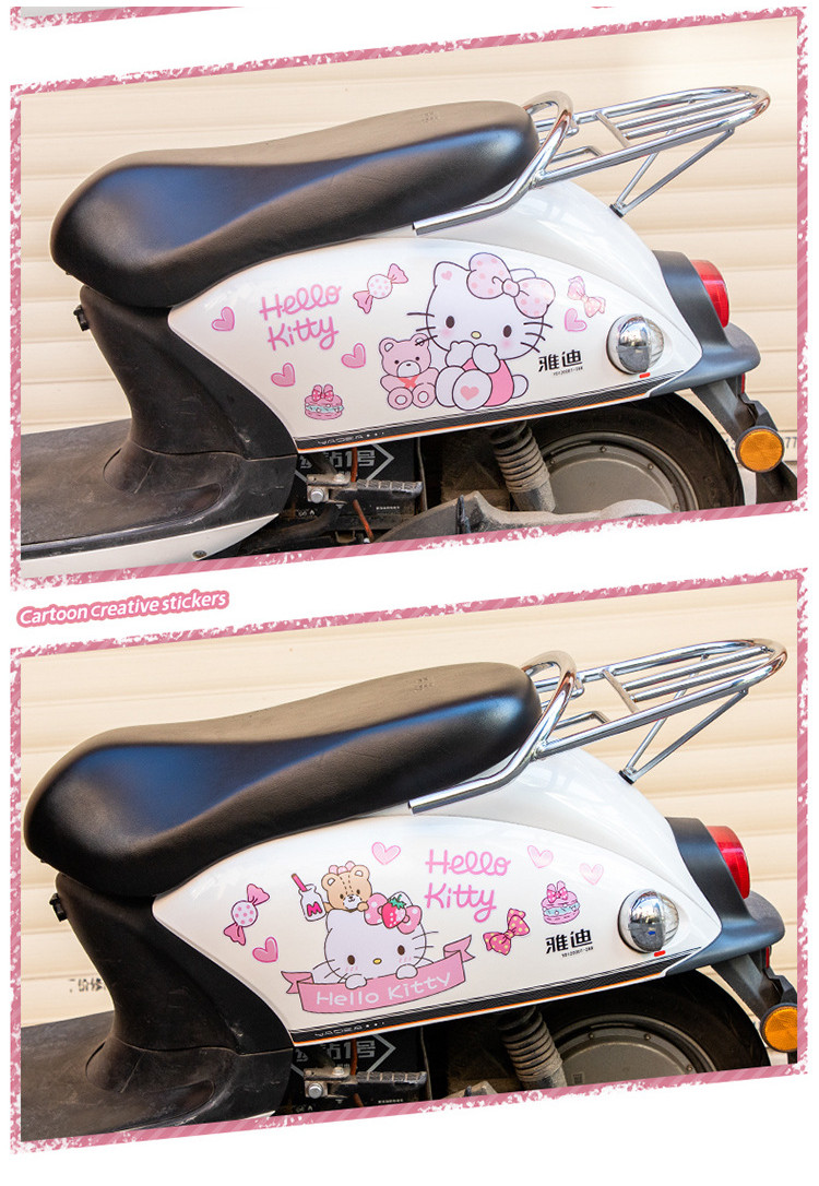 1 Set A4 size Kt Car Sticker Electric Car Decoration Cute Cartoon ...