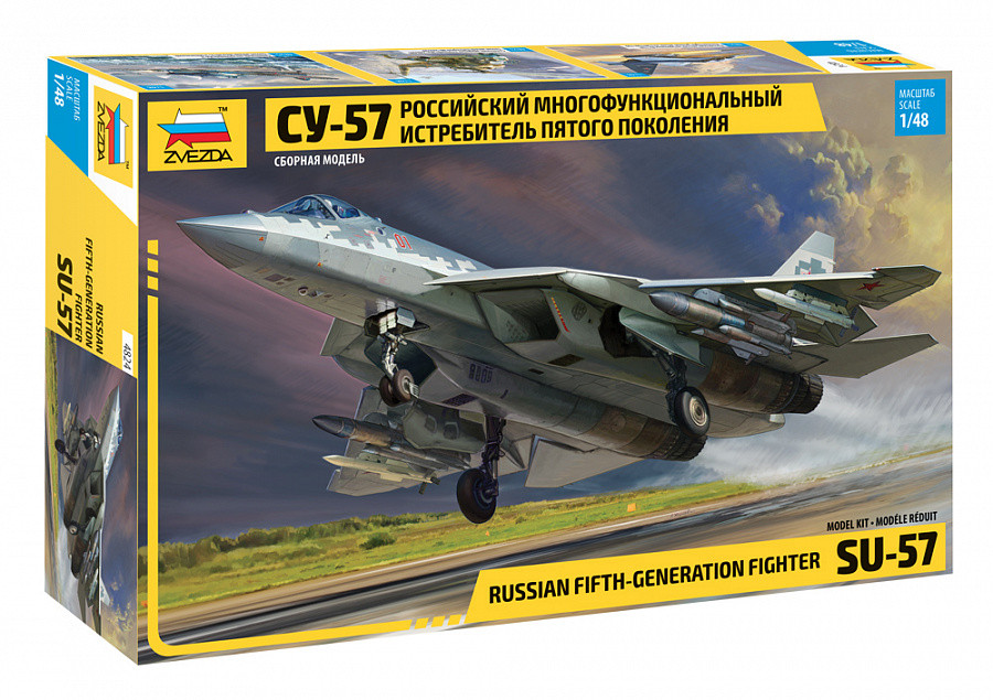 ZVEZDA 1/48 4824 Russian Su 57 PLATIC MODEL KIT | Shopee Malaysia