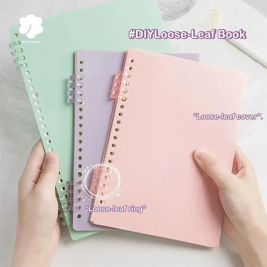 Binder Set A4 A5 B5 Replaceable Core PP Color Gradient Binder Spiral ...