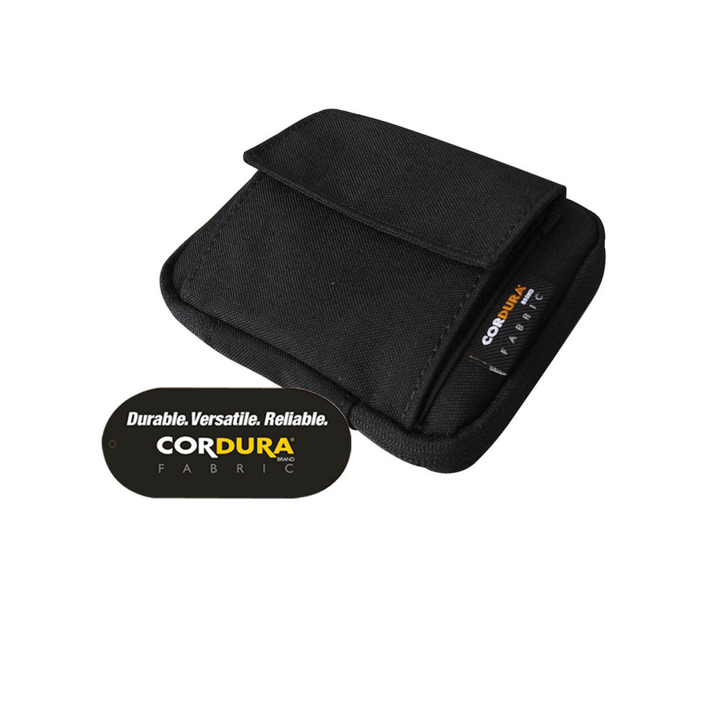 Portefeuille A Fermeture Eclair Porte-Monnaie Compact Cordura 500D - Fermeture YKK - Pour Homme/Femme - Noir - 11x9x2cm Porte Feuille Ado Garçons