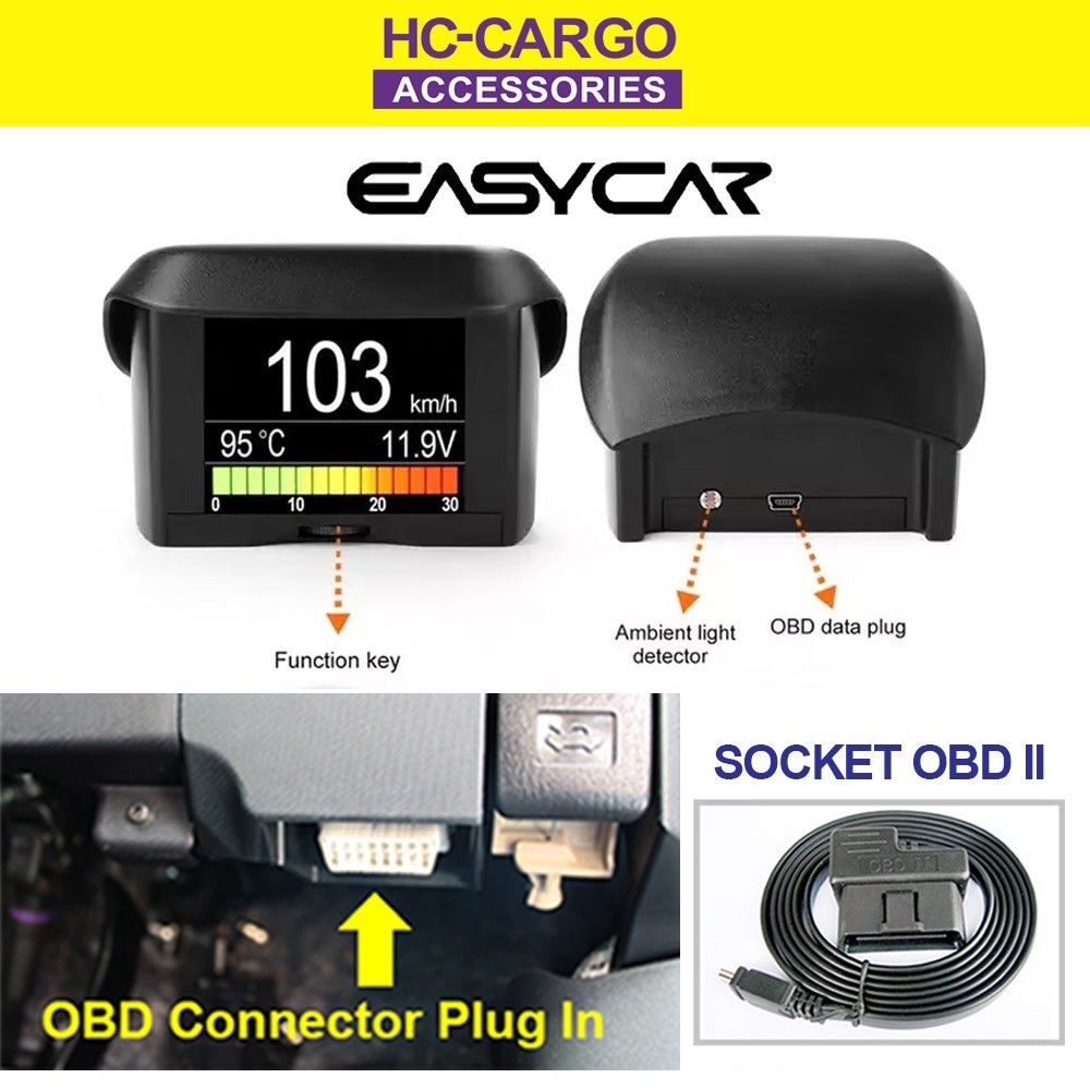Car OBD HUD Display EASYCAR SD-1 OBD2 Digital Auto Voltage Meter Fuel ...
