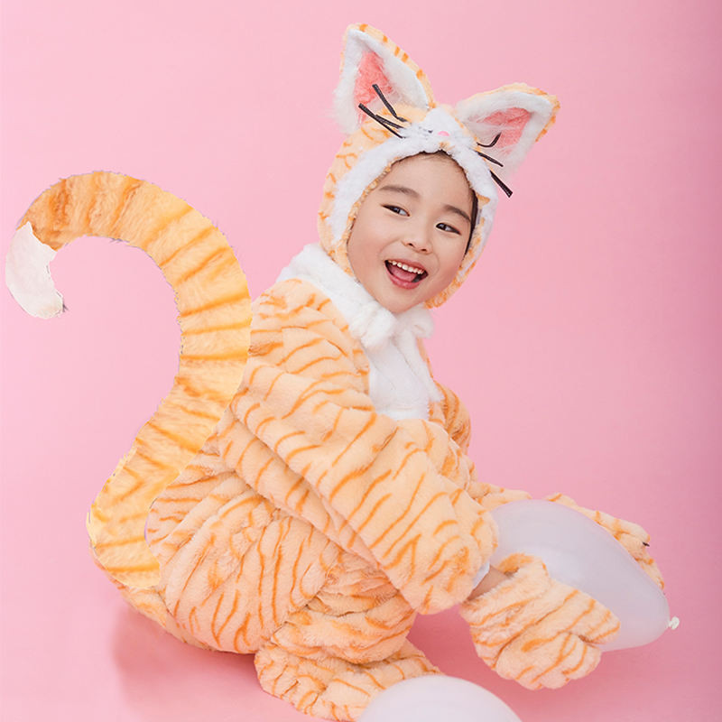 Halloween Children Performance Costume Children Cute Animal Tabby Cat ...