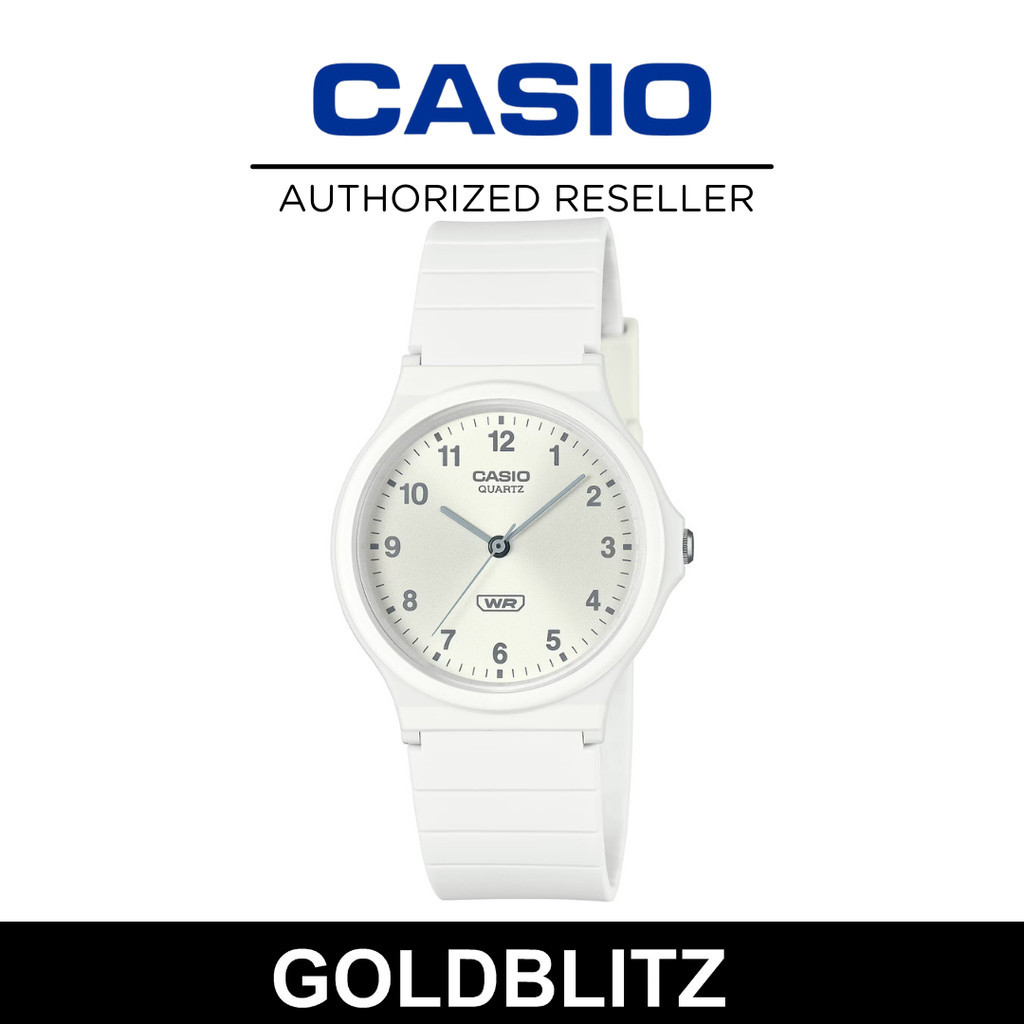 Casio Pop MQ-24B-7B Analog Polished Monochromatic White Color Bio-based ...