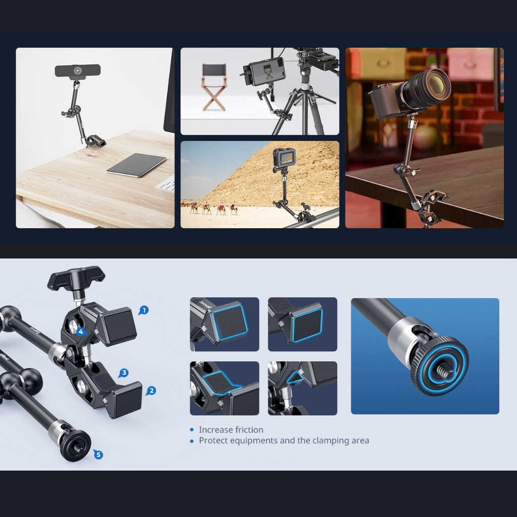 SmallRig Magic Arm Clamp Set Camera Mount Articulated Friction Arm with ...