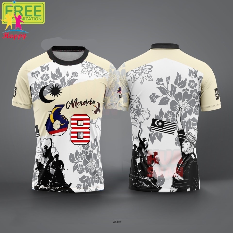 New Malaysia 68th Merdeka 2025 Design Sublimation Jersey Baju Merdeka ...
