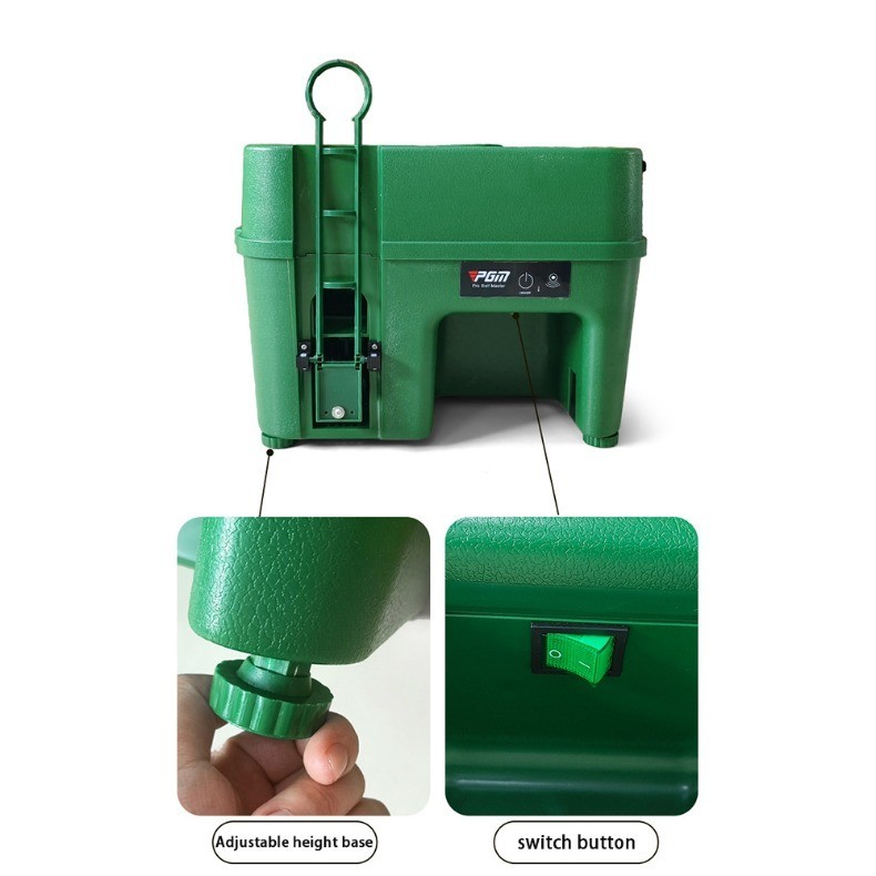 PGM Golf Ball Dispenser Auto Tee Up Machine W/Cue Holder Green ...