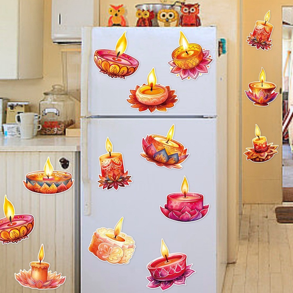 【Ready Stock】New Diwali Wall Stickers Deepavali Party Decorative Window