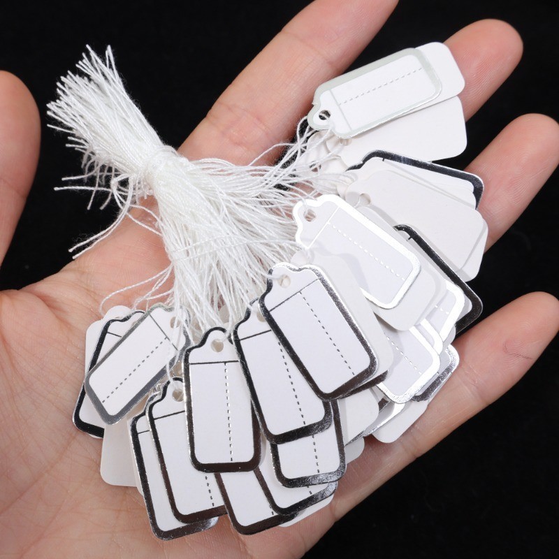 100Pcs Diy Tie String Jewelry Display Label - Business Cards - Gold ...