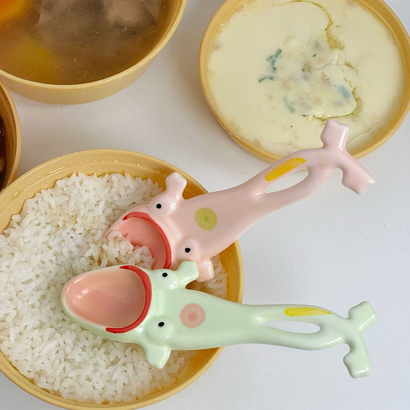 Funny Ugly Frog Ceramic Spoon Funny Big Mouth Spoon Kids Surprsie Gift ...