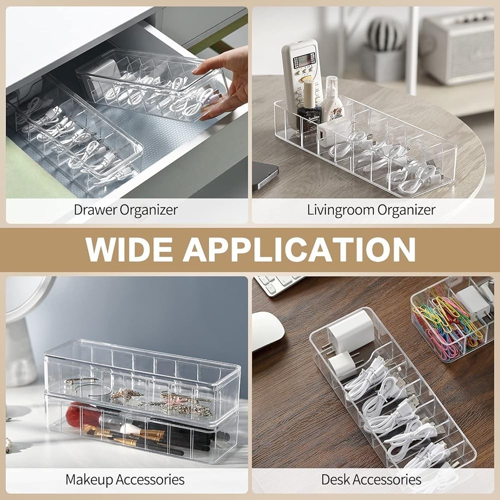 BH Multi Compartment With Cover Cable Organizer Desktop Management ...