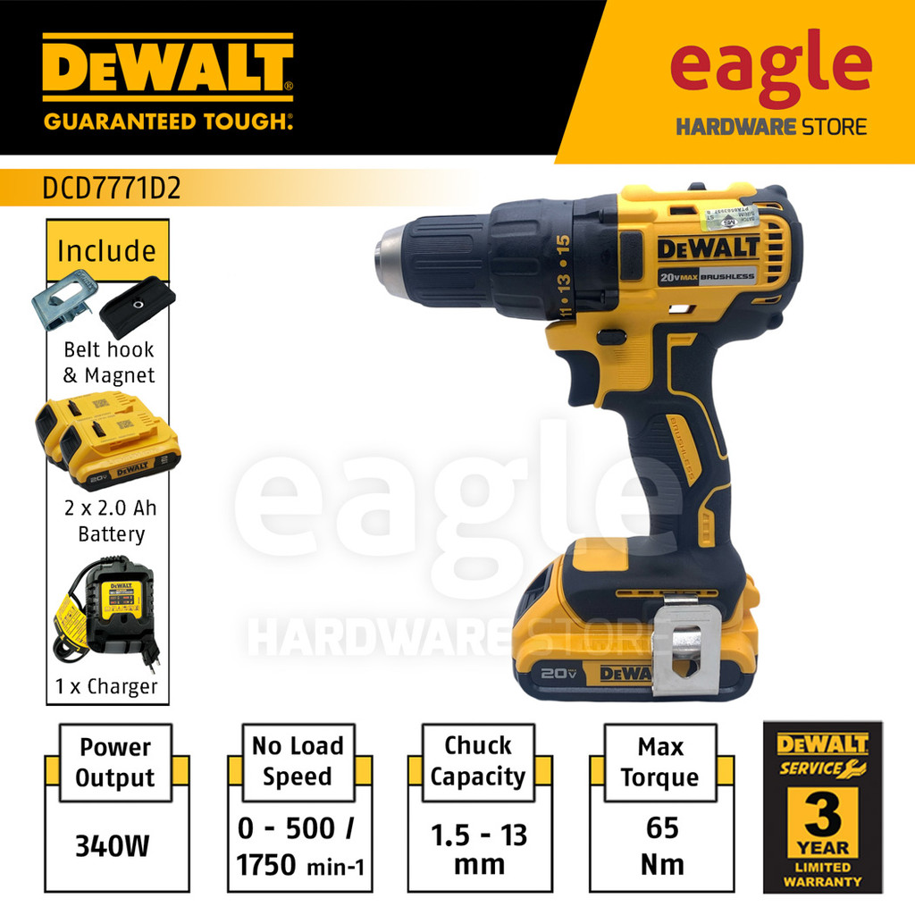 Dewalt DCD7771D2-B1 13mm ( 1/2