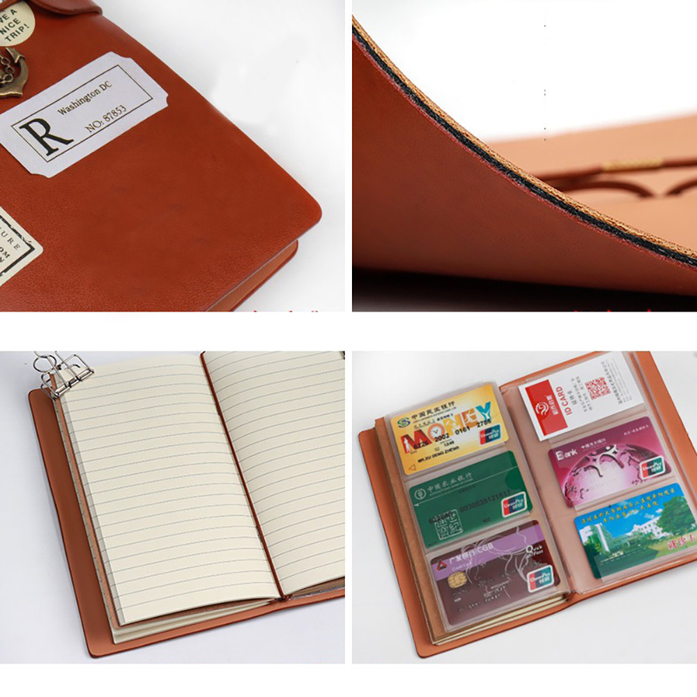 A6 Creative Handbook Notebook with Metal Bookmark Including Kraft Paper ...