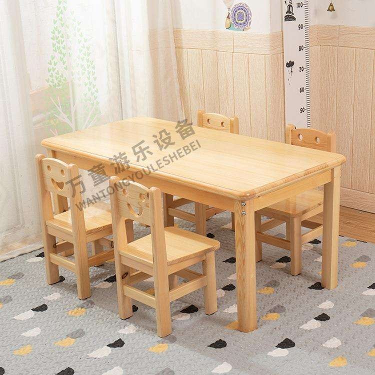 Kindergarten Solid Wood Desks And Chairs Set Children's Training Early