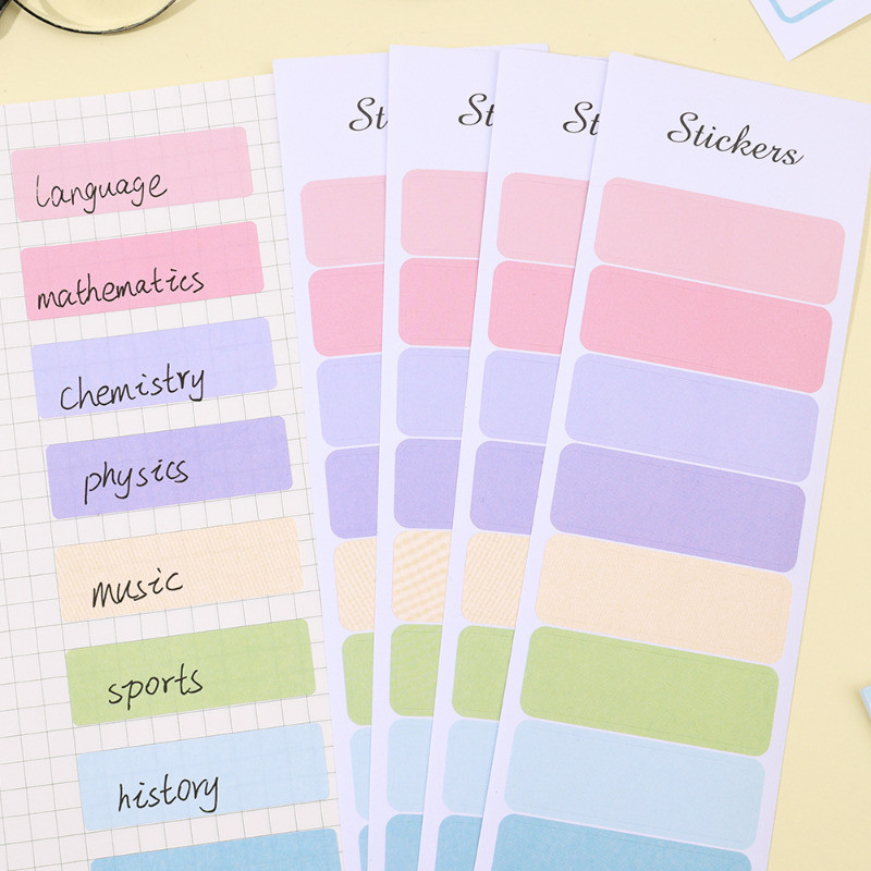 10 Sheets Colorful Index Stickers - DIY Page Marking Stickers - Student ...