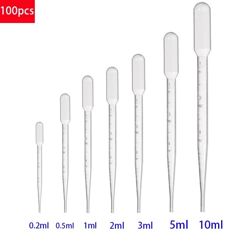 10ML Laboratory Pipette Plastic Disposable Graduated Container Liquid