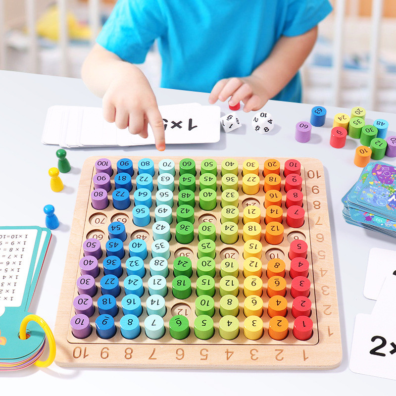 Wooden Abacus Counting Toy Addition Subtraction Math Calculation ...