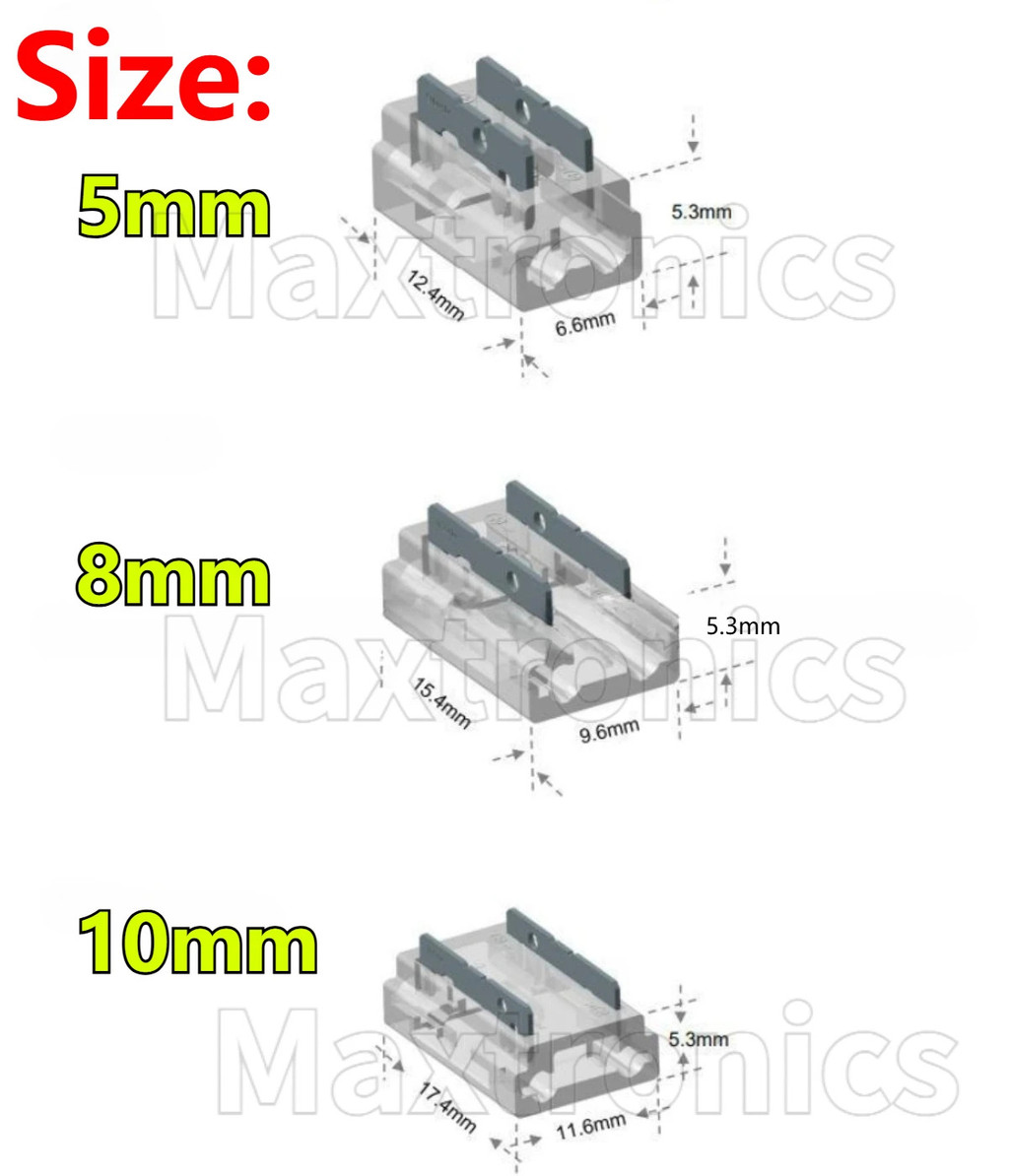10-50PCS L T X Shape 8 in 1 Solderless LED Transparent Connector Board ...
