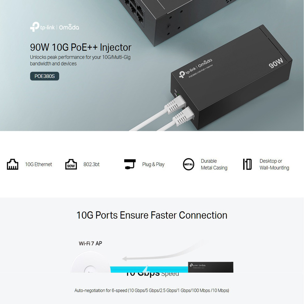 TP-Link POE380S Omada PoE++ Injector 90W | Shopee Malaysia