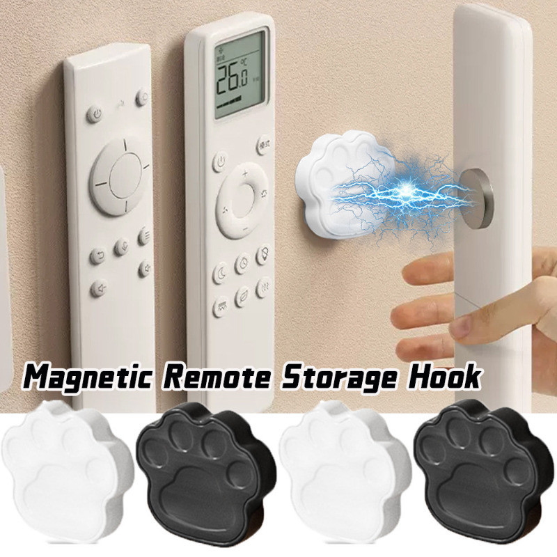 1/2pcs Magnet Remote Control Hooks - Wall Mount, Self Adhesive, Punch ...