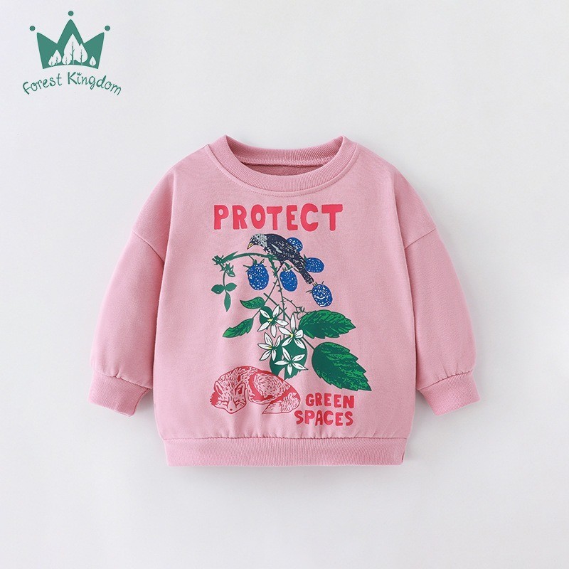 Children Children's Clothing Girls' Sweatshirt Loose Spring Autumn