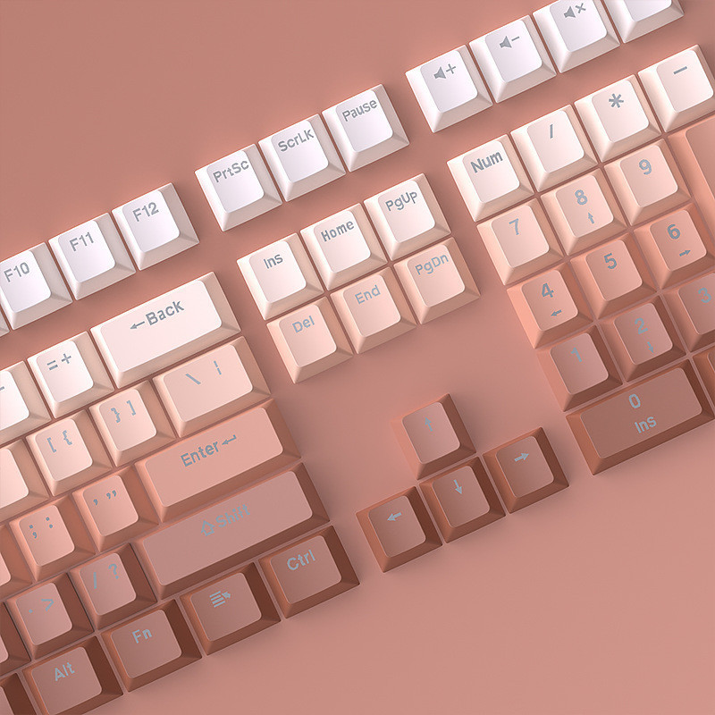 Rouge Front Carving Through Light Keycap Doubleshot Material OEM ...