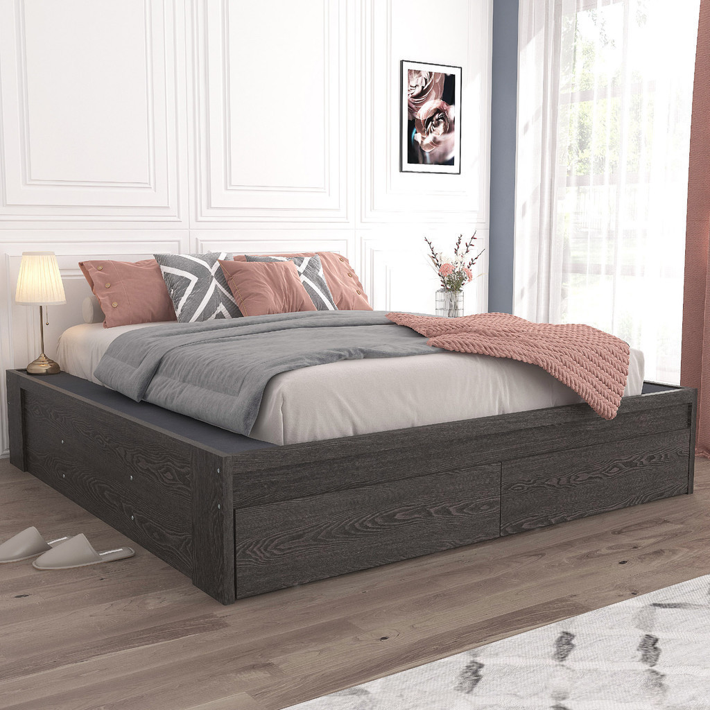 Tomato Home Elianor Queen Bed Katil Queen With Storage| Queen Bed with ...