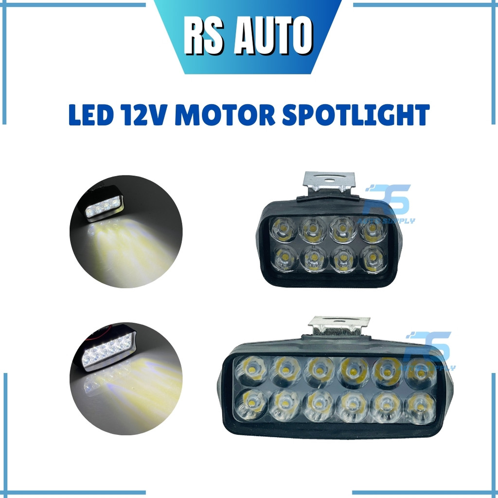 LED 12V Motor Spotlight 8Led 12Led Lampu Besar Head Light | Shopee Malaysia