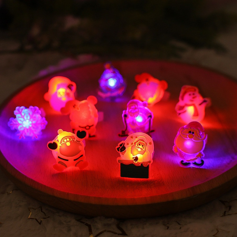 [ Featured ] Christmas Flashing Finger Rings Spinning Luminous Finger