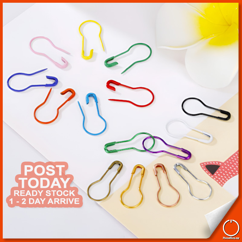 𝐊𝐋𝐈𝐏 𝐋𝐀𝐁𝐔 25pcs Safety Steel Pins Colorful Gourd Shape Anti-Slip DIY ...