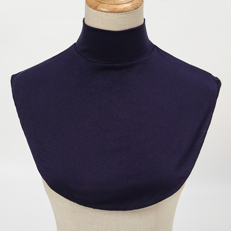 Islamic Hijab Extensions Womens Modal Turtleneck Fake Collar Solid ...