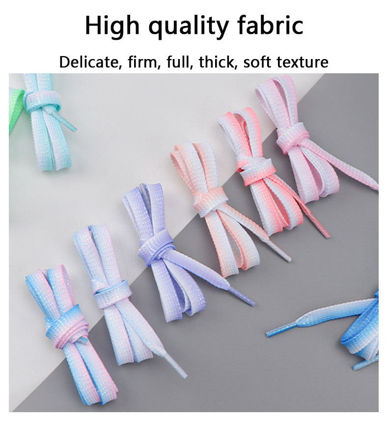 Flat Shoelaces for Sneakers Metallic Shiny Silver Shoe Laces Colorful