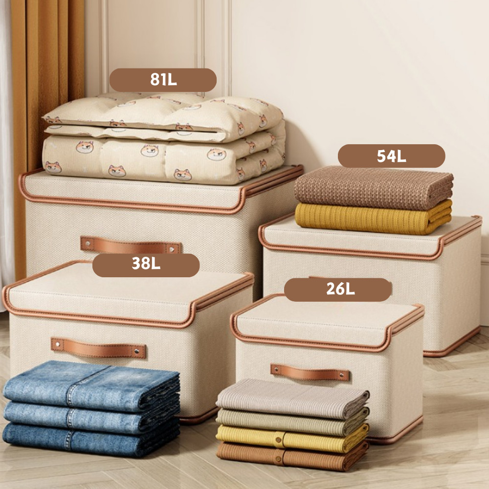 Organizer Box With Lid Foldable Storage Box Closet Wardrobe Kotak Besar ...