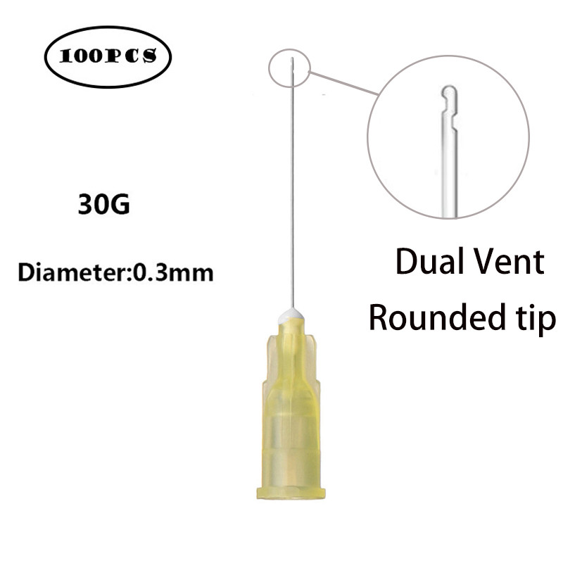Dental Endo Irrigation Needle Tips - End-Closed & Open Syringe For Root Canal Washing (Luer Lock)