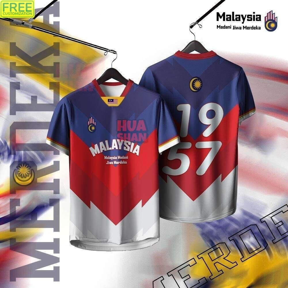 2025 Merdeka Clothes 68 Years of Jersey Ethnic NFL T-Shirt 2025 Merdeka ...