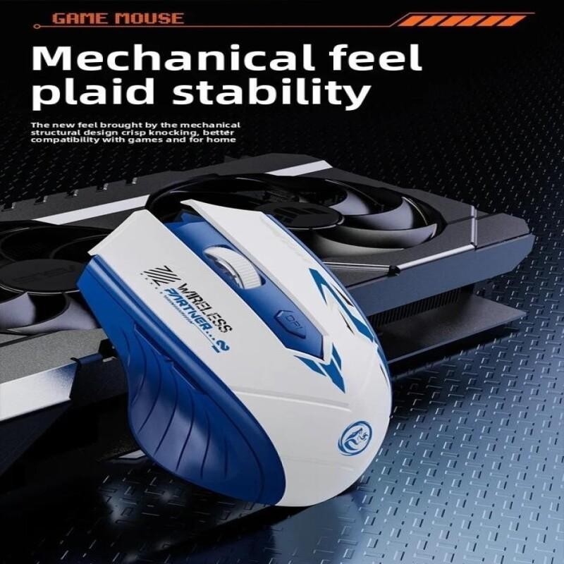 Rechargeable Bluetooth Mouse 5.4G Wireless PC Gamer Mouse Mecha style ...