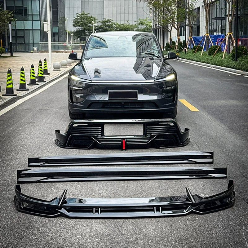 Gloss Black Body kit For Model Y Juniper 25-30 modified front lip rear ...