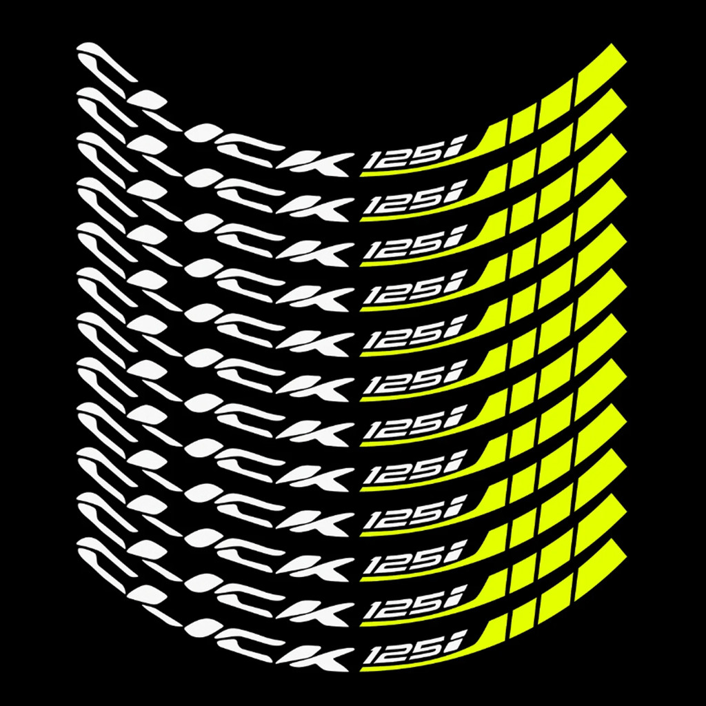 Honda Click 125i Motorcycle Wheel Sticker Reflector Motorcross Hub Rim ...
