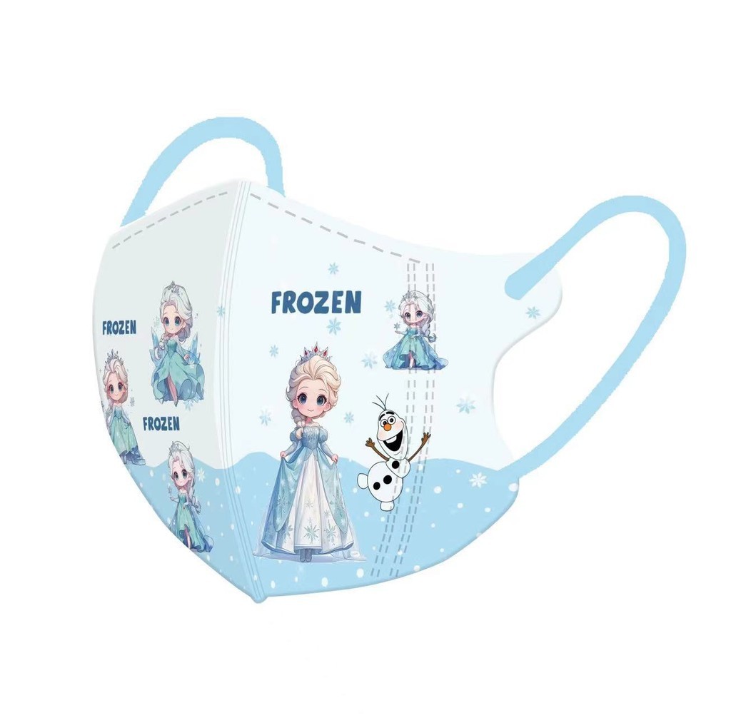 FORZEN Cute Princess Elsa 3D Mask AISHA Printed Girl Princess Anna 3 ...