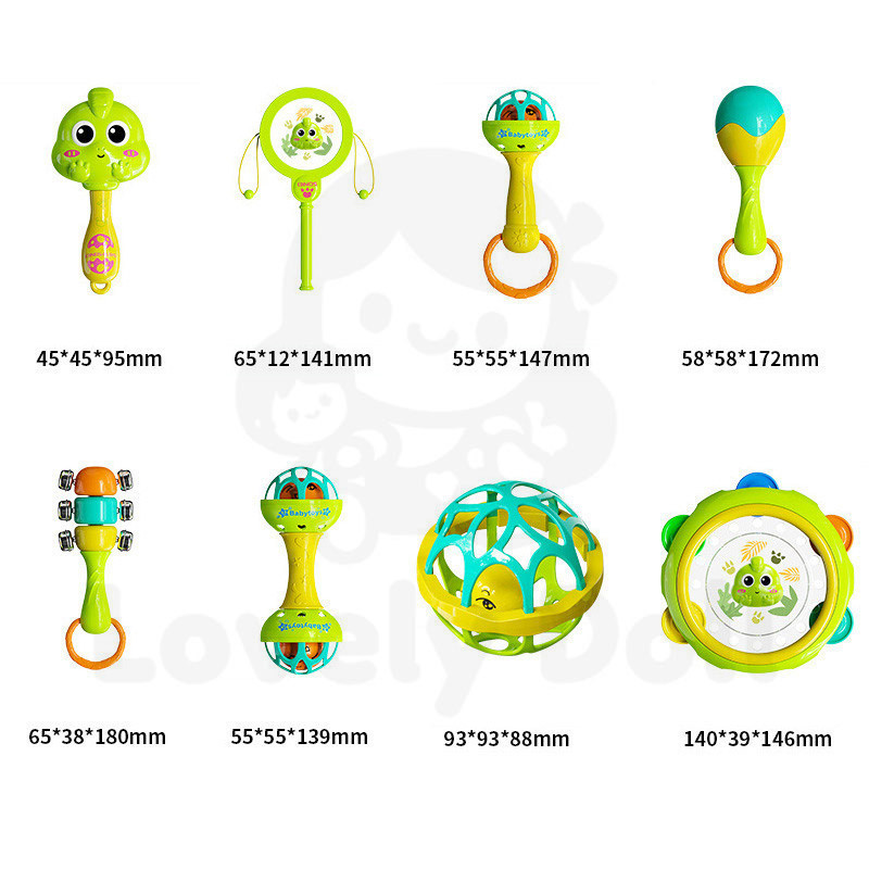 Baby Rattle Toy Newborn Infant Handheld Grabbing Rattle Teether Toy ...