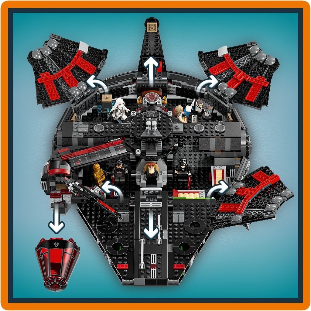 LEGO 75389 Star Wars The Dark Falcon Building Toy Set (1579 pieces ...