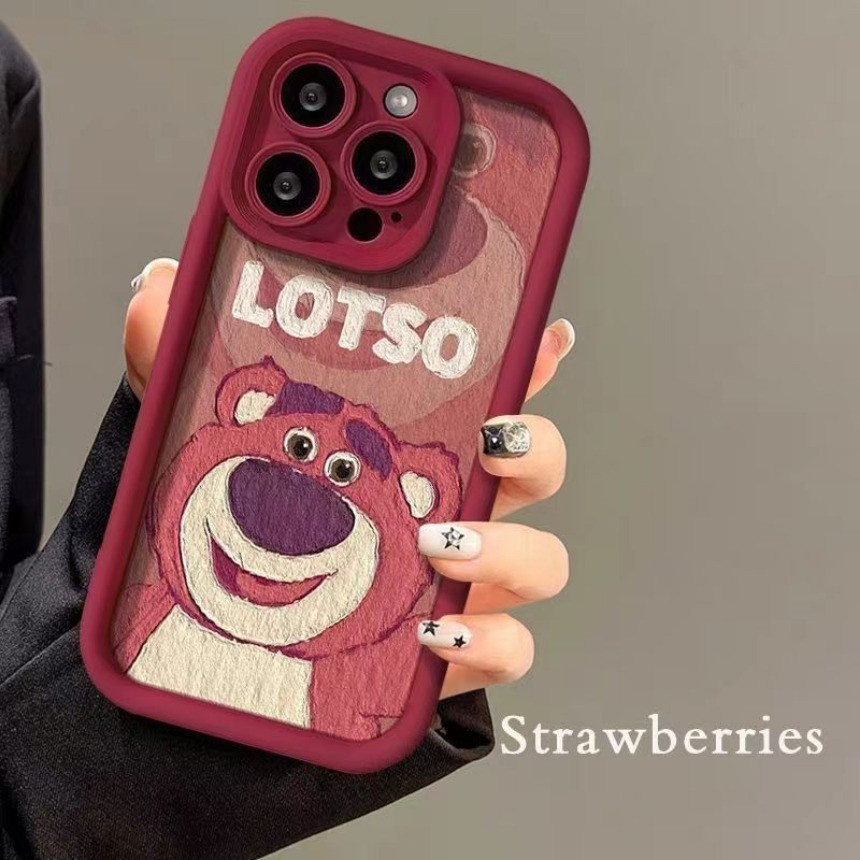 Cartoon Lotso Casing Compatible For iPhone 16 Pro Max 16 Plus14 13 12 ...