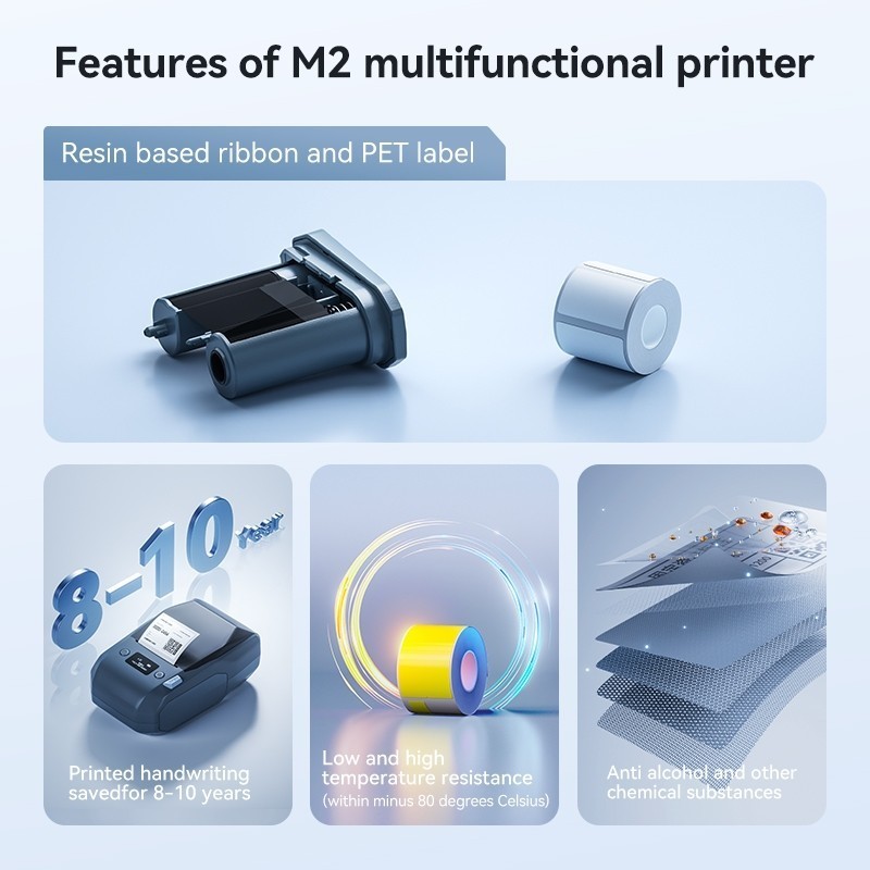 NIIMBOT M2 Color Printer Ribbon, Only Suitable for M2 Thermal Transfer ...
