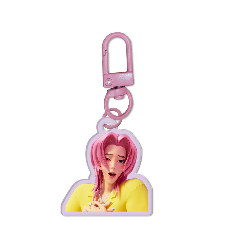 Cartoon Demon Hunters Keyrings K-pop Huntrix Keychains Anime Figure Bag ...