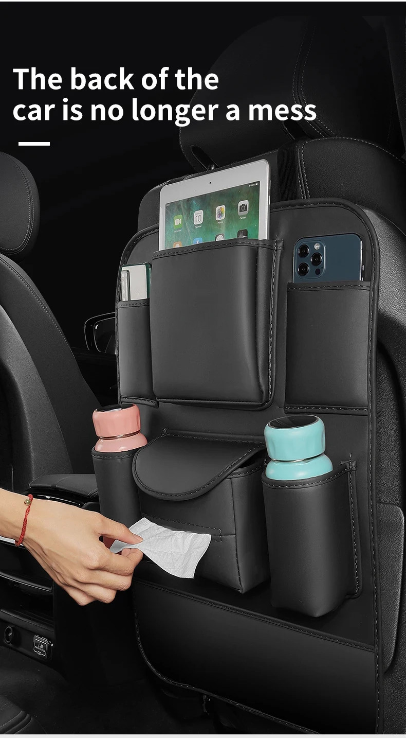 Nissan Navara Car Seat Back Storage Bag Car Anti Kick Mats Large ...