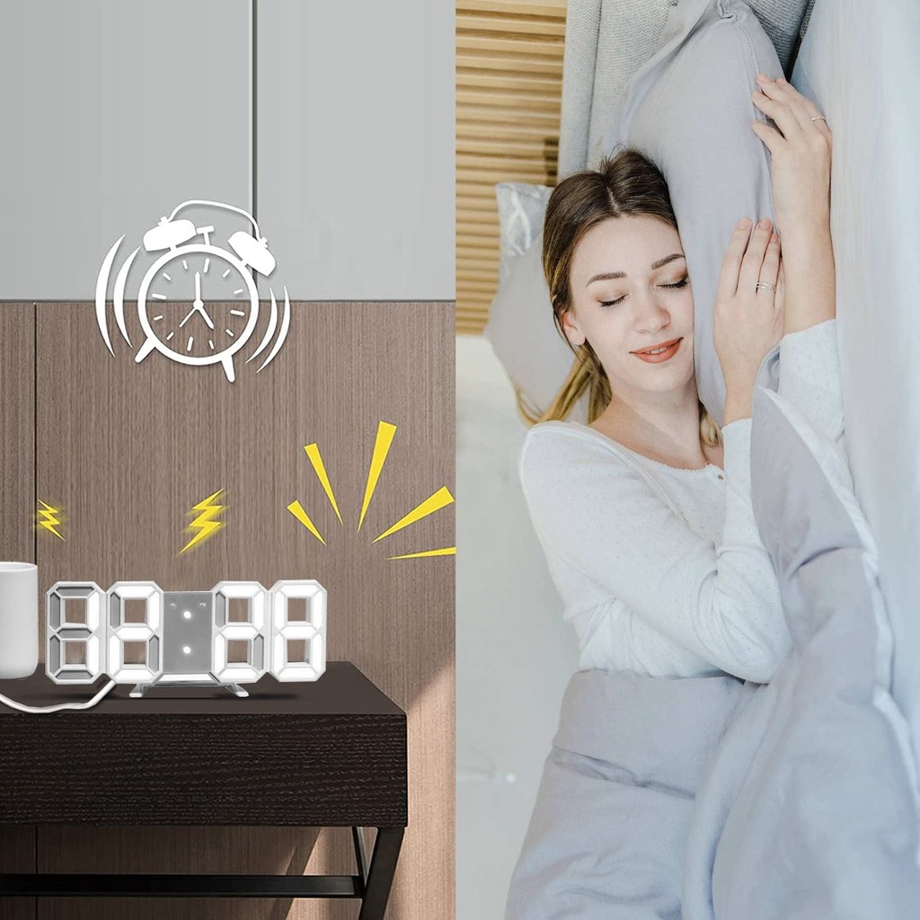 【JAM DIGITAL 3D MUDAH DIBACA】Jam Dinding LED USB - Untuk Bilik Tidur ...