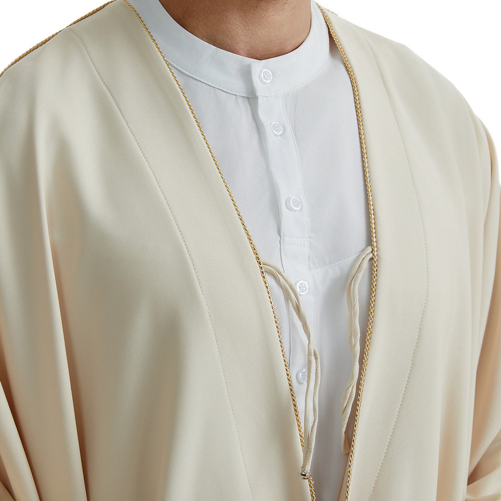 Muslim Solid Color In Stock Men'S Thobe Thawb Caftan Long Robe Arab ...
