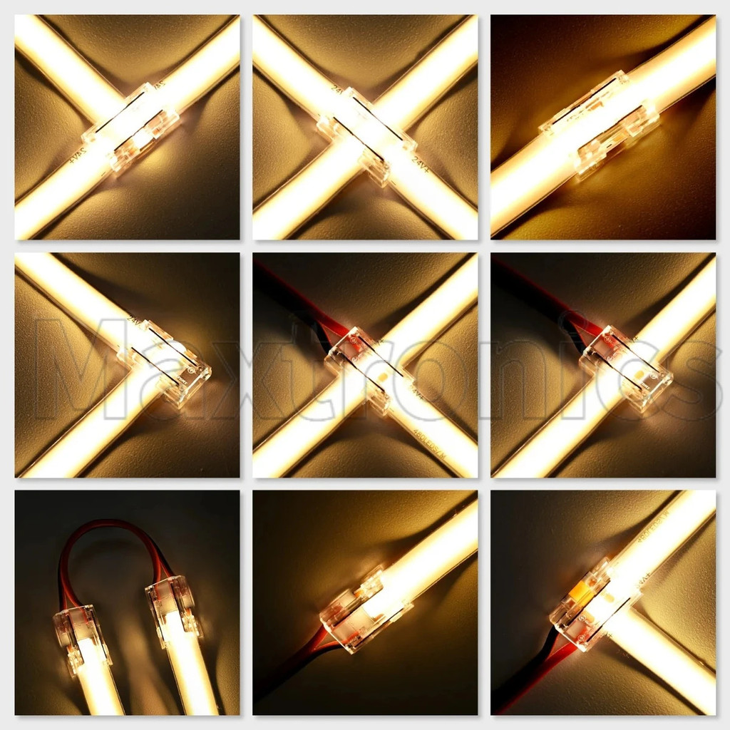 10-50PCS L T X Shape 8 in 1 Solderless LED Transparent Connector Board ...