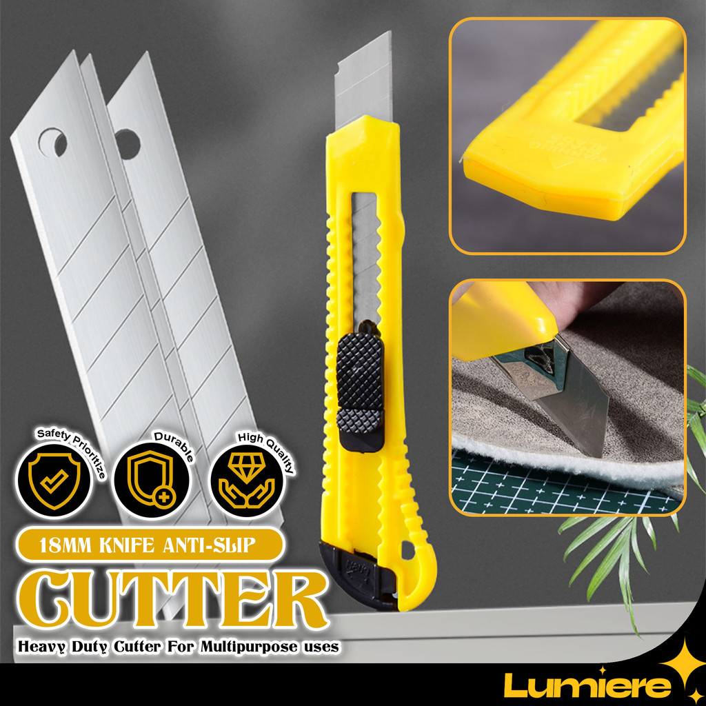 18MM Knife Paper Cutter Heavy Duty Cutter Pen Knife With Blade Refill ...