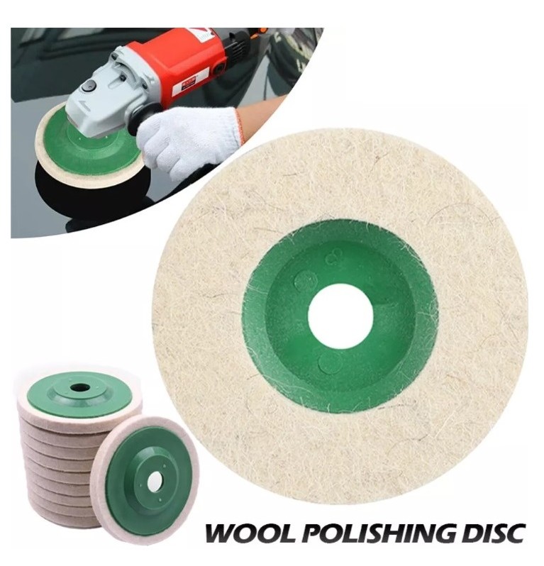 DFOdiy Wool Polishing Sponge Polishing Wool 4" 100mm Polish Pads Disc