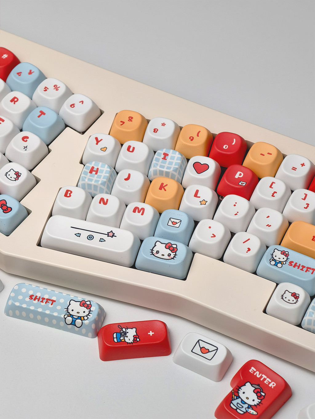 Hello Kitty Keycaps MOA Profile 130 Keys PBT Dye Sublimation Aula F75 ...